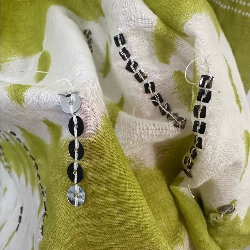 Style & Co 0X Coconut Girl Y2K Green Boho Tie Dye Cotton Tropical Maxi Skirt - Picture 8 of 14